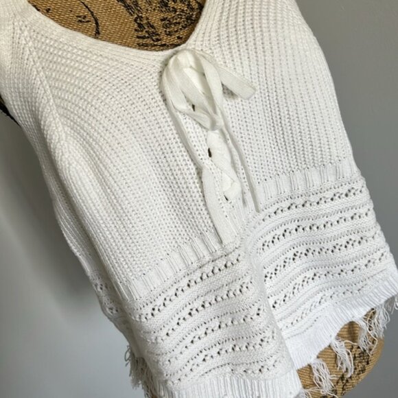 No Boundaries Sweater Tank Top with Fringe Hem Sz XL (15-17) NWT - Picture 3 of 12